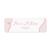 Rosa Band, wavy minimalistisches Rücksendesiegel (Vorne)