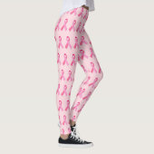 Rosa Band-wechselndes Muster auf hellrosa Leggings (Rechts)