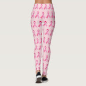 Rosa Band-wechselndes Muster auf hellrosa Leggings (Rückseite)