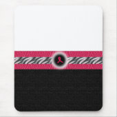 Rosa Band Zebra mousepad (Vorne)