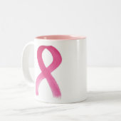 Rosa Band Zweifarbige Tasse (Vorderseite Links)