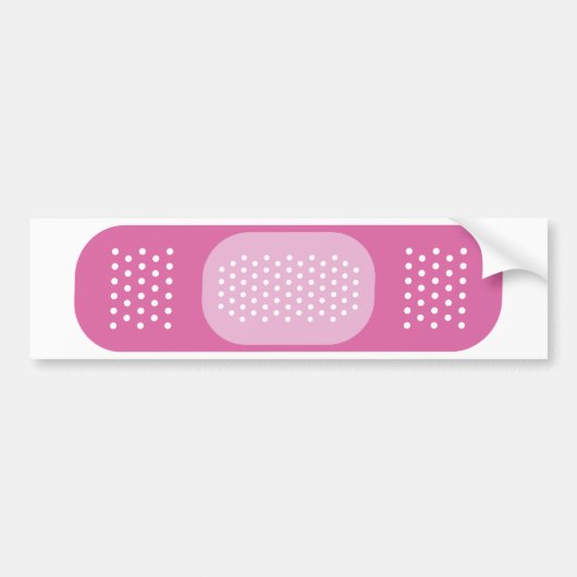 Rosa Bandage Autoaufkleber (Vorne)