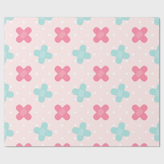 Rosa Bandagen Medizin Geschenkpapier (Flach)