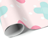 Rosa Bandagen Medizin Geschenkpapier (Rolleneckpunkt)