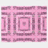 Rosa Bandana  Fleecedecke (Vorderseite (Horizontal))