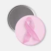 Rosa Bändchen-Brustkrebs-Sensibilisierungsmagnet Magnet (Vorderseite/Rückseite)