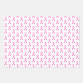 Rosa Bänder Brustkrebs Bewusstsein benutzerdefinie Geschenkpapier Set (Vorderseite 2)