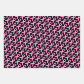 Rosa Bänder Brustkrebs Bewusstsein benutzerdefinie Geschenkpapier Set (Vorderseite)
