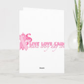 Rosa Bänder jeden Tag Karte (Rückseite)