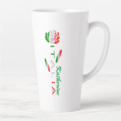 Rosa Bandiera Italiana con Italiana Personalisiert Milchtasse (Rechts)