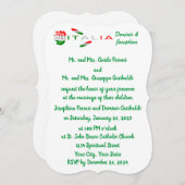 Rosa bandiera italiana einladung (Vorne/Hinten)