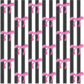 Rosa Bandschleifen auf schwarz-weißen Streifen Aufkleber (Vorderseite)