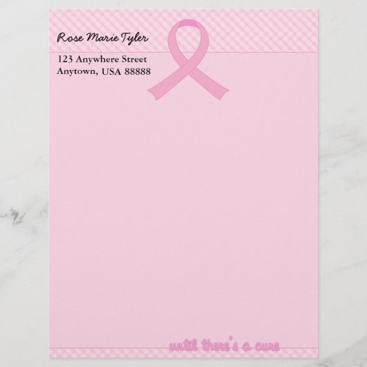 Rosa BandTartan Briefkopf (Vorderseite)