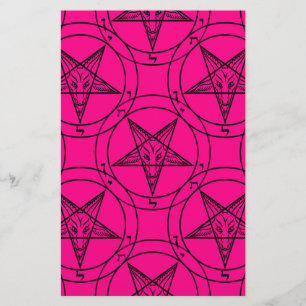 rosa Baphomet Briefpapier