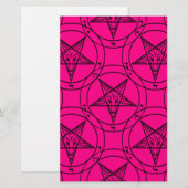 rosa Baphomet Briefpapier (Vorne/Hinten)