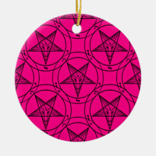 rosa Baphomet Keramik Ornament