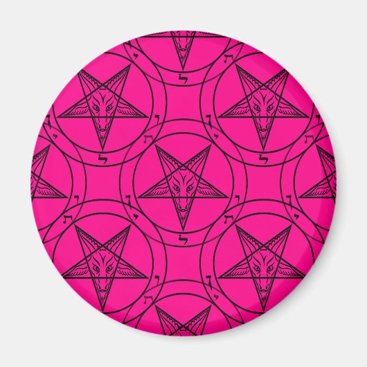 rosa Baphomet Magnet (Vorne)