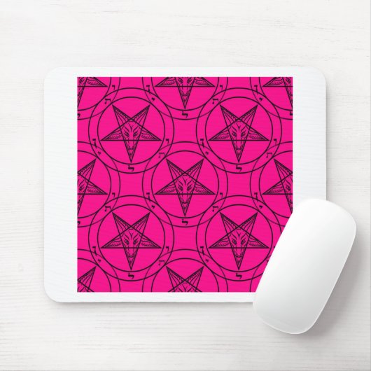 rosa Baphomet Mousepad (Mit Mouse)