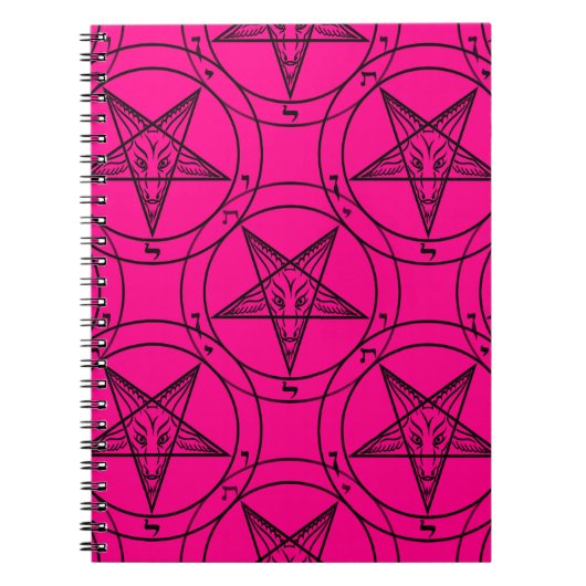 rosa Baphomet Notizblock (Vorderseite)