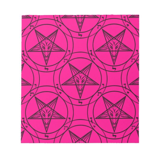 rosa Baphomet Notizblock (Vorderseite)