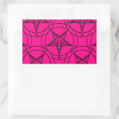 rosa Baphomet Rechteckiger Aufkleber (Tasche)
