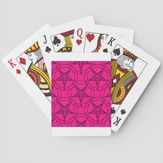 rosa Baphomet Spielkarten (Rückseite)