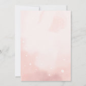 Rosa Bär auf Wolken Geburtstagseinladung Einladung (Rückseite)