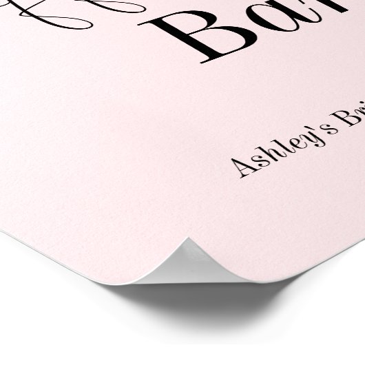 Rosa Bar Polterabend Poster (Ecke)