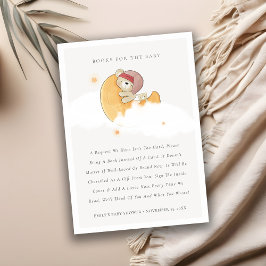 Rosa Bär über Mond Girl Books für Babydusche Begleitkarte