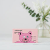 Rosa Bär Visitenkarte (Stehend Vorderseite)