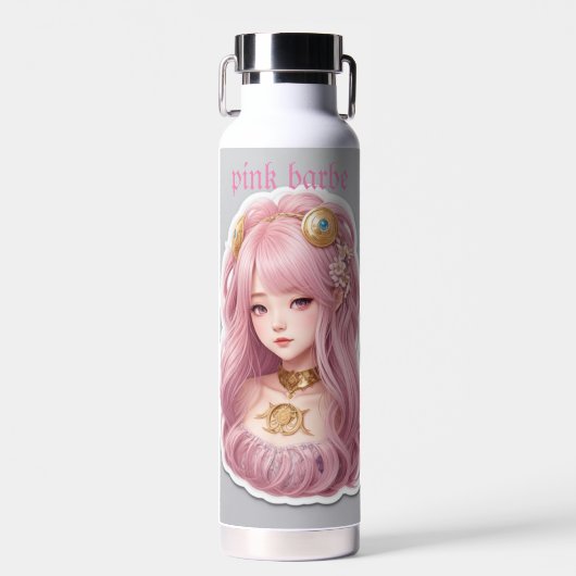 Rosa Barbe Trinkflasche (Vorne)