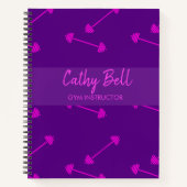 Rosa Barbells lila Fitnessraum Notizblock (Vorderseite)