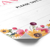 Rosa Barbeque-Baby-Shower-Gastgeschenke-Schild Poster (Ecke)