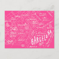 Rosa Barcelona Spanien Jahrgang 1999 Neue Postkart