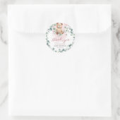 Rosa Bärendusche Klassischer Rundsticker Runder Aufkleber (Tasche)