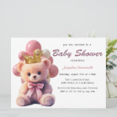 Rosa Bärenkrone Es ist ein Mädchen (Stehend Vorderseite)