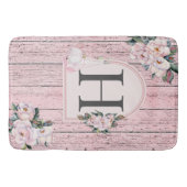 Rosa Barnholz mit rosa Parfüm Flaschen Fun Design Badematte (Vorderseite)