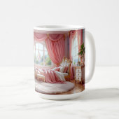 Rosa Barock Kaffeetasse (VorderseiteRechts)