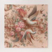 Rosa Barock Rokoko Blume Morris Puzzle (Horizontal)