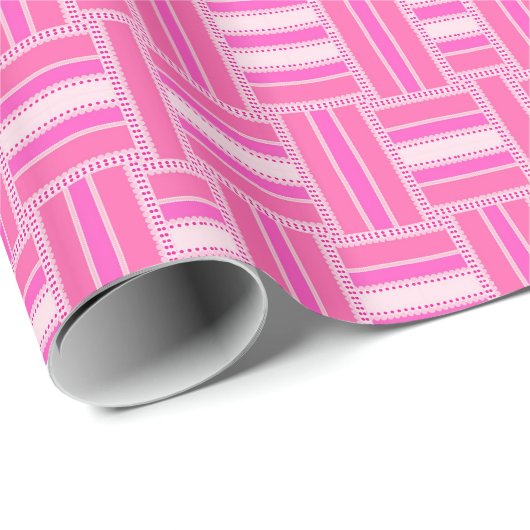 Rosa Bars Muster Farben mischen Giftpackpapier Geschenkpapier (Rolleneckpunkt)