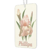 Rosa Bartete Iris-Blume Personalisiert Autolufterfrischer (Links)
