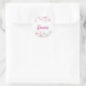 Rosa Bas mitzva Serviette mit Namen Runder Aufkleber (Tasche)