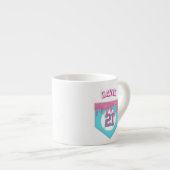 Rosa Baseball Drip Espressotasse (Vorderseite Rechts)
