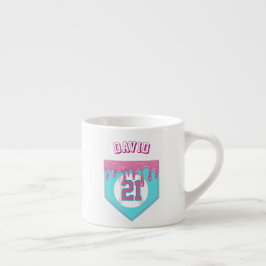 Rosa Baseball Drip Espressotasse