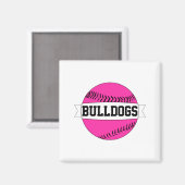 Rosa Baseball Softball-Mannschaft Spieler Name Num Magnet (Vorderseite/Rückseite)