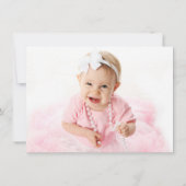 Rosa Baseball-Totenparty für Mädchen Einladung (Rückseite)