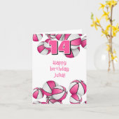 Rosa Basketball Kindergeburtstag Karte (Gelbe Blume)