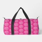 Rosa Basketball-Muster-Screwball-Grafik Duffle Bag (Vorderseite)