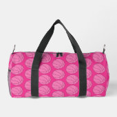 Rosa Basketball-Muster-Screwball-Grafik Duffle Bag (Rückseite)