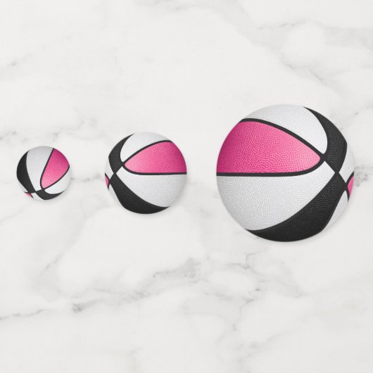 Rosa Basketball-Party Konfetti (Vorderseiten)